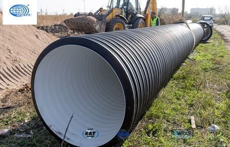 HDPE Double Wall Corrugated Sewer Pipe Ringan Ketangguhan Yang Baik